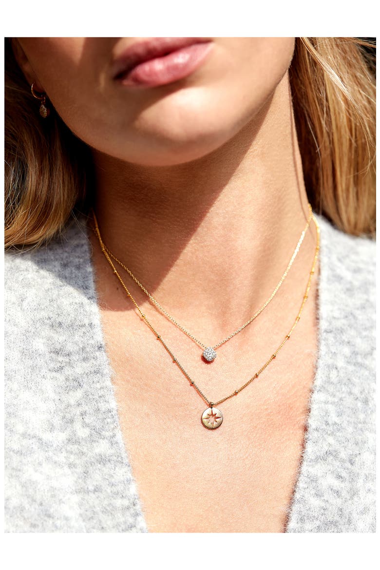Starburst Disc Pendant Necklace, Alternate, color, GOLD