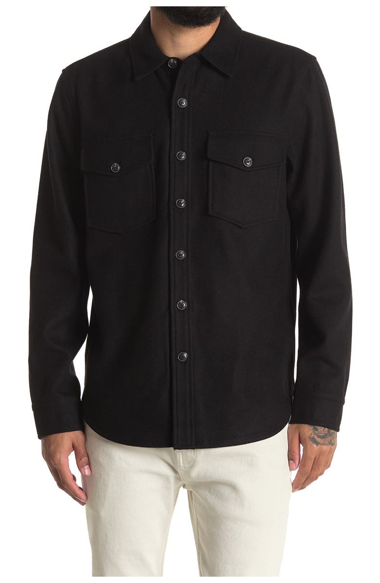 7 For All Mankind Melton Shirt Jacket, Alternate, color, 