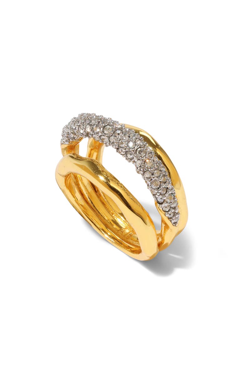 Alexis Bittar Solanales Crystal Orbiting Ring, Alternate, color, Gold/ Crystals