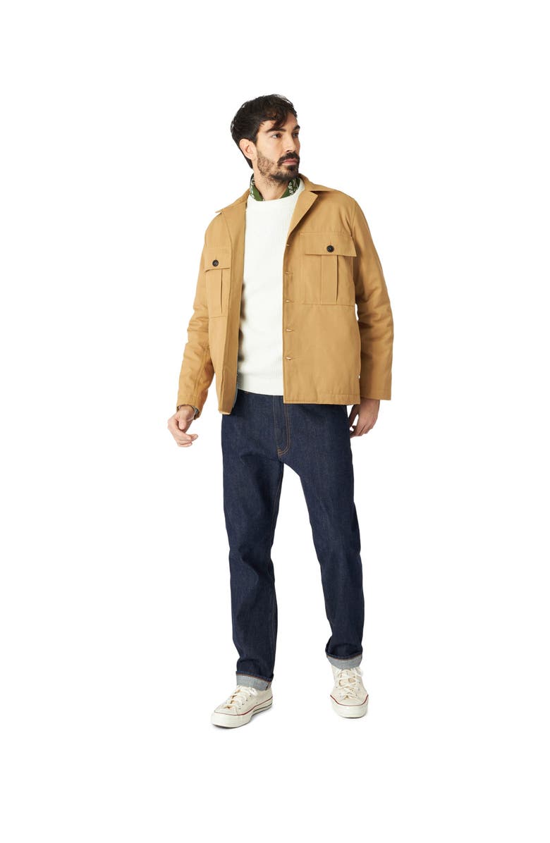 Fortela Cotton Twill Overshirt, Main, color, Camel