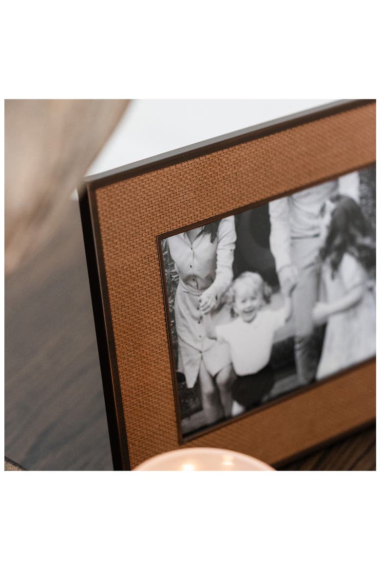 x Sophia Paterson Rattan Picture Frame, Alternate, color, BROWN