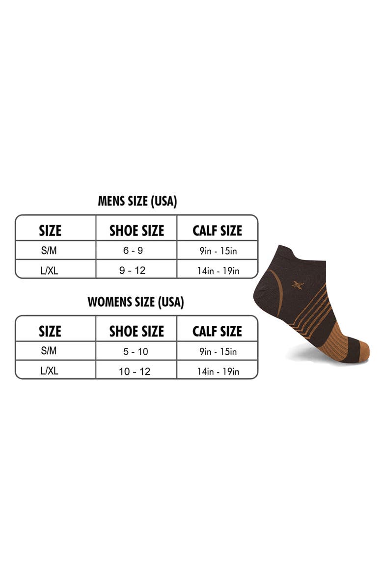 6-Pack Copper Infused Ankle Socks, Alternate, color, BROWN/ BLACK