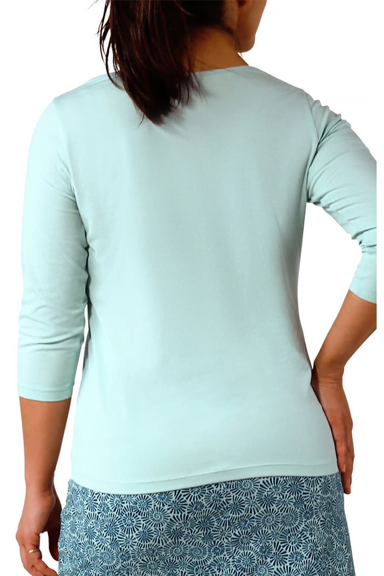 3/4 Sleeve Scoop Neck R&R Tee, Alternate, color, Dewdrop