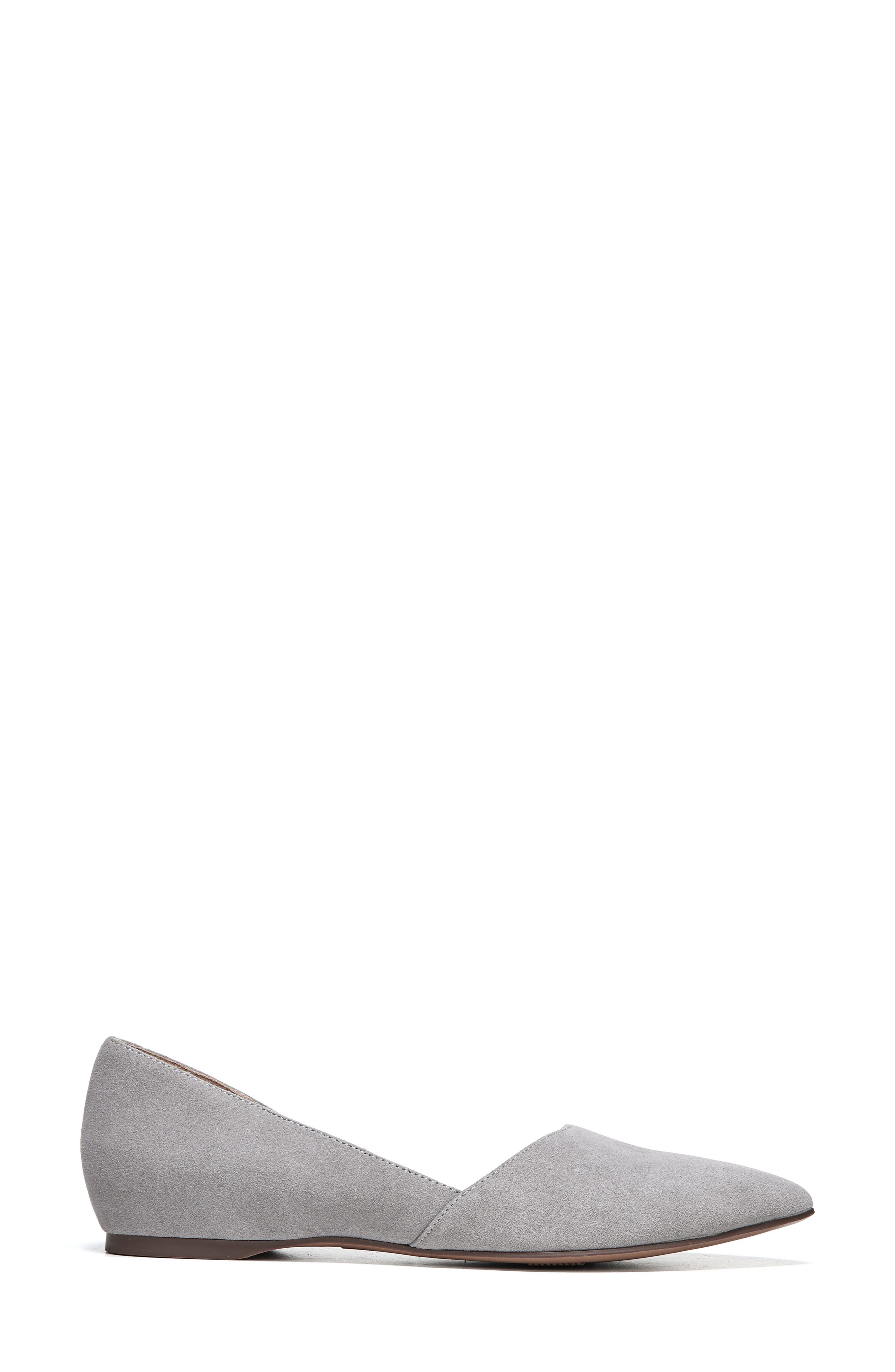 Samantha 2 Flat, Alternate, color, GREY FOG SUEDE