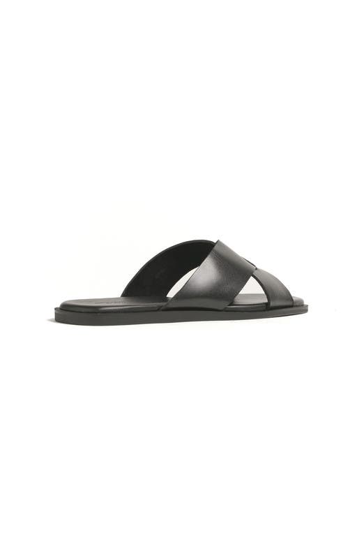 Anthony Veer Amalfi Sandal, Alternate, color, Obsidian Black