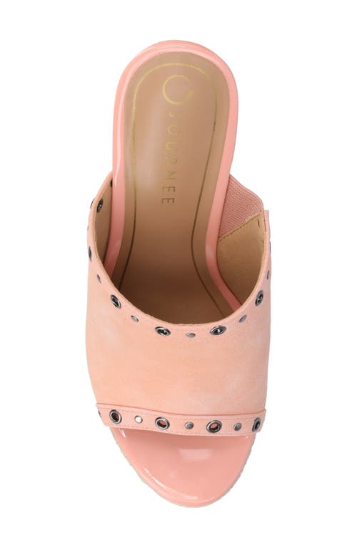 Shop Journee Collection Yari Platform Wedge Espadrille Sandal In Pink