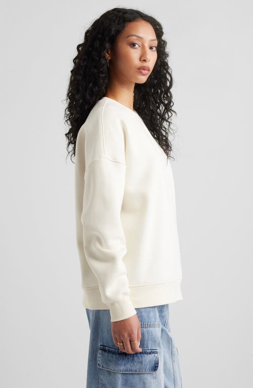 Bp. Graphic Sweatshirt In Ivory- Red Self Love Club