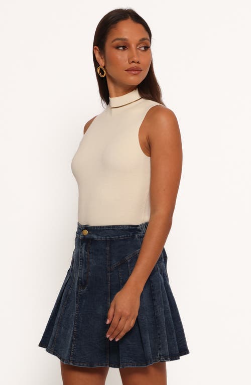 Petal And Pup Petal & Pup Alek Pleated Denim Miniskirt In Blue