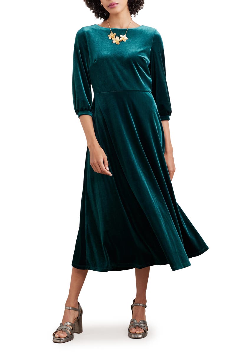 Seasalt Cornwall Oak Cottage Velour Dress, Main, color,