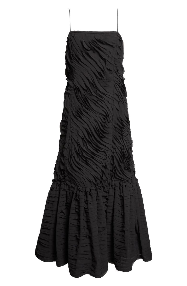 Ulla Johnson Augustina Botanical Midi Dress, Alternate, color, Noir