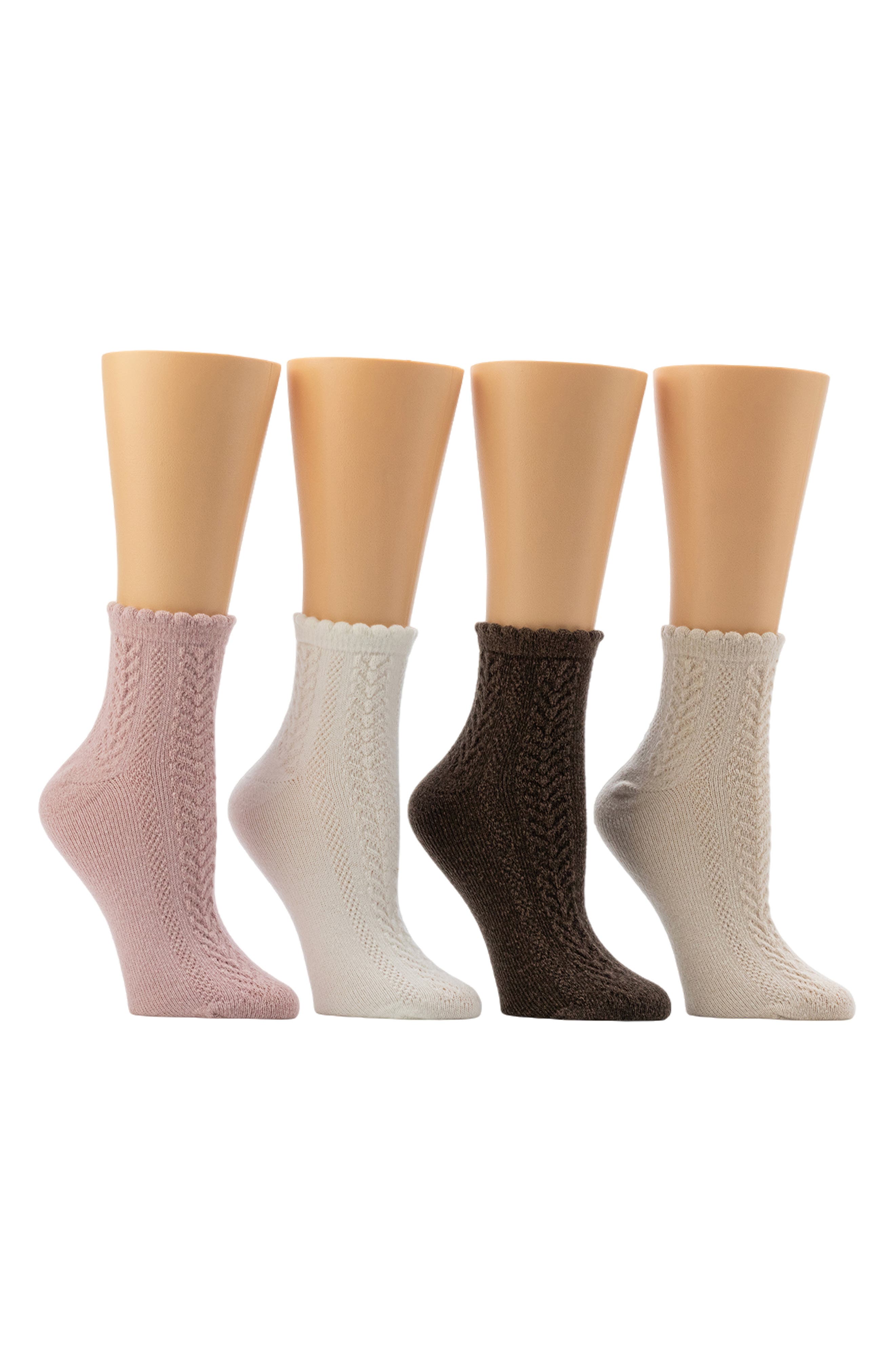 CUDDL DUDS Assorted 4-Pack Anklet Socks (Women) | Nordstromrack