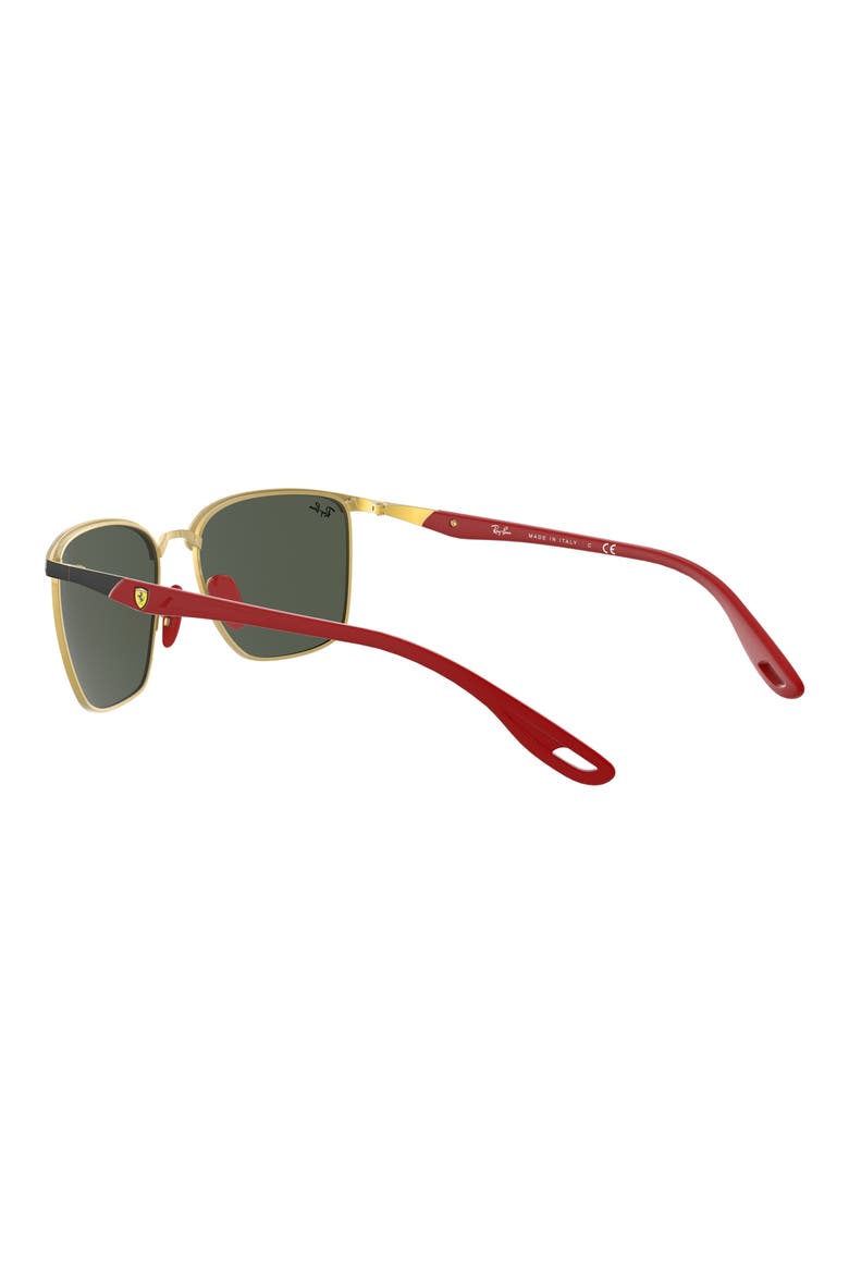 56mm Square Sunglasses, Alternate, color, TOP BLACK