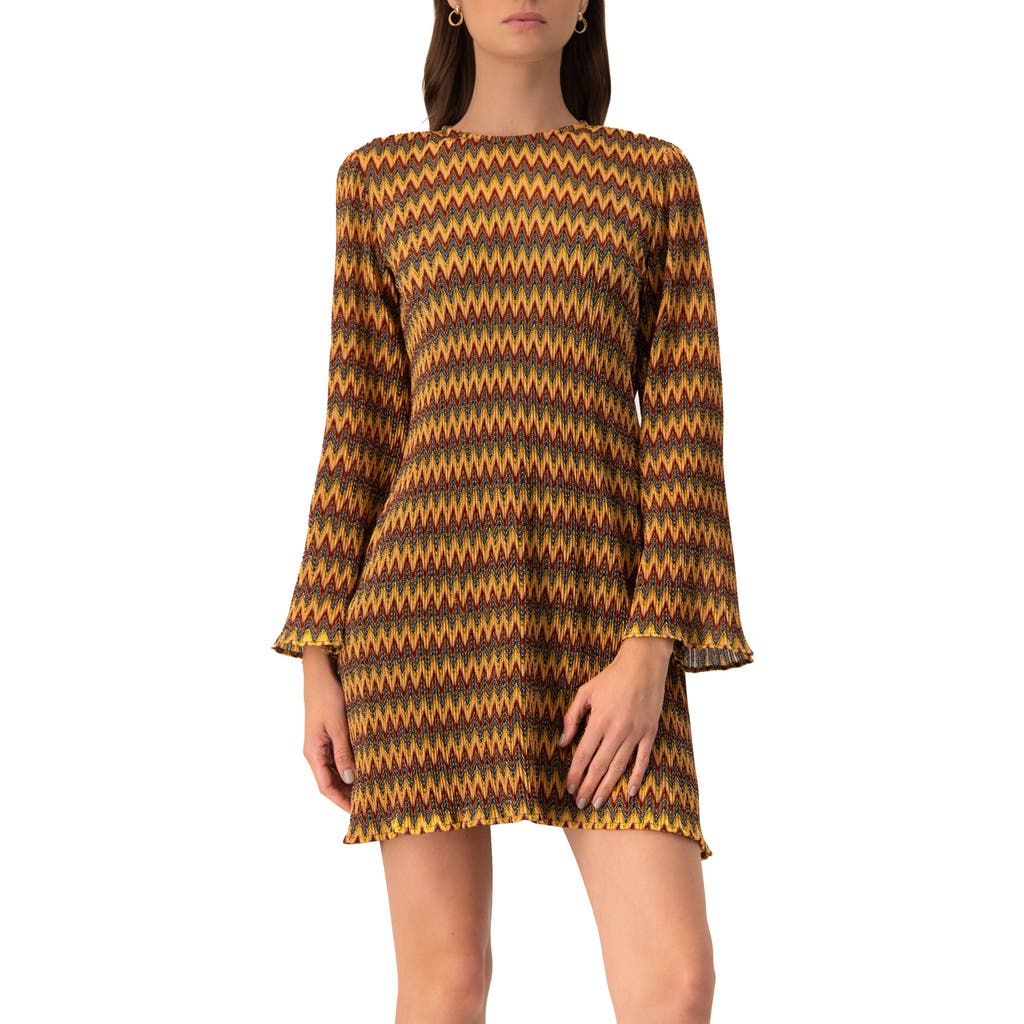 Ivonne Short Knit Dress With Headband In Brown