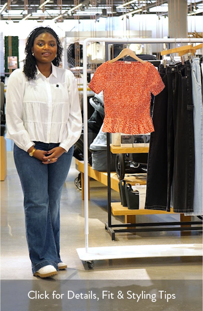 Deboni Smocked Peplum Top, sales video thumbnail