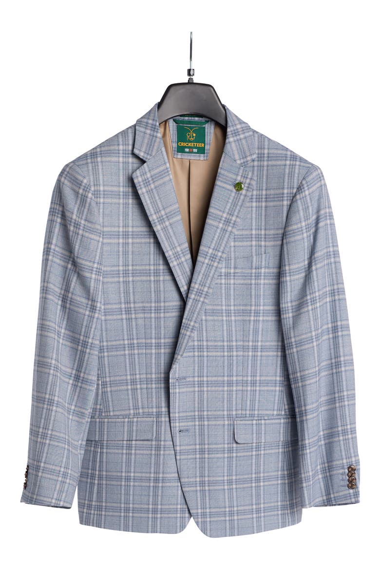 Plaid Wool Blend Sport Coat, Alternate, color, GREY