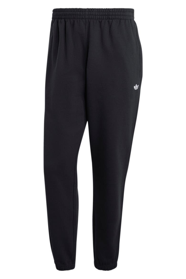 Trefoil Essentials Fleece Joggers, Alternate, color, BLACK