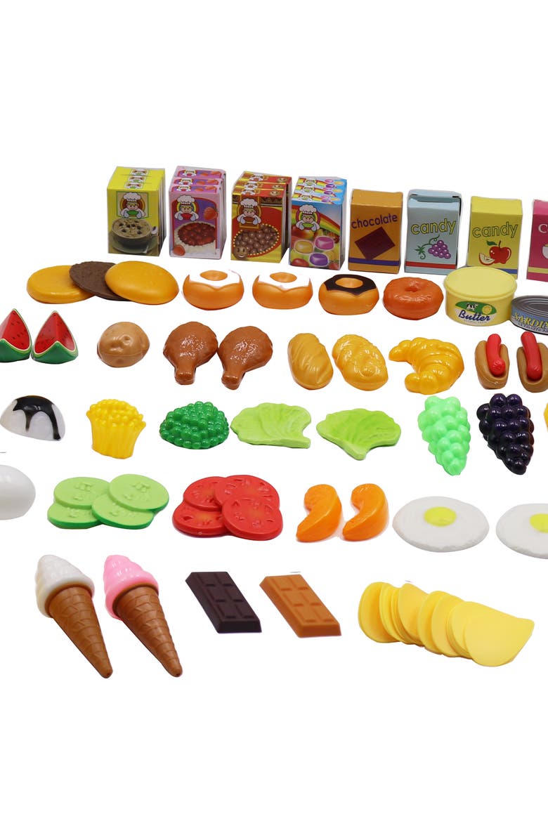Gi-Go Toy Dream Collection, Pretend Food Set with Carry Bag, 120 Pieces, Alternate, color, Multicolored