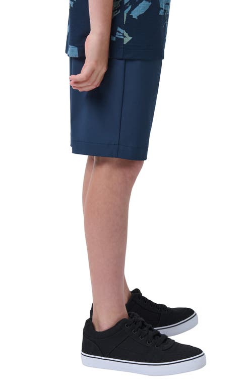 Travismathew Kids' Wanderlust Flat Front Stretch Shorts In Blue