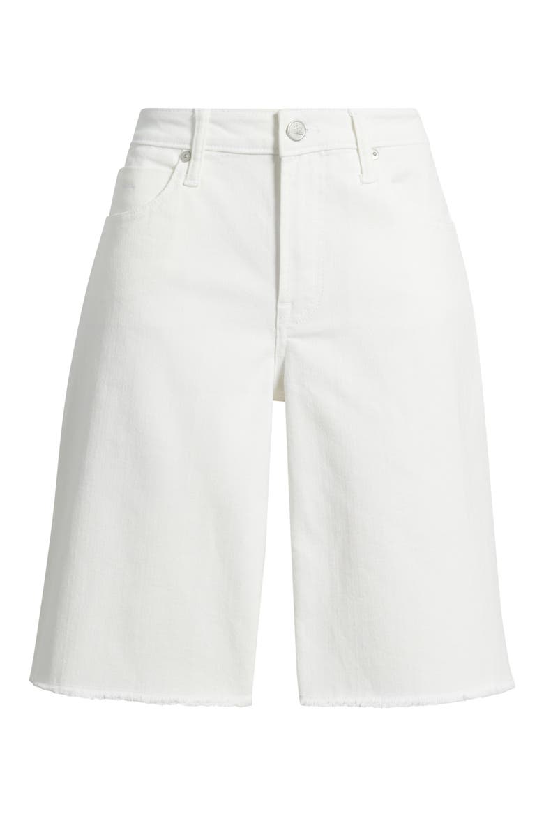 Frayed Denim Bermuda Shorts, Alternate, color, IVORY