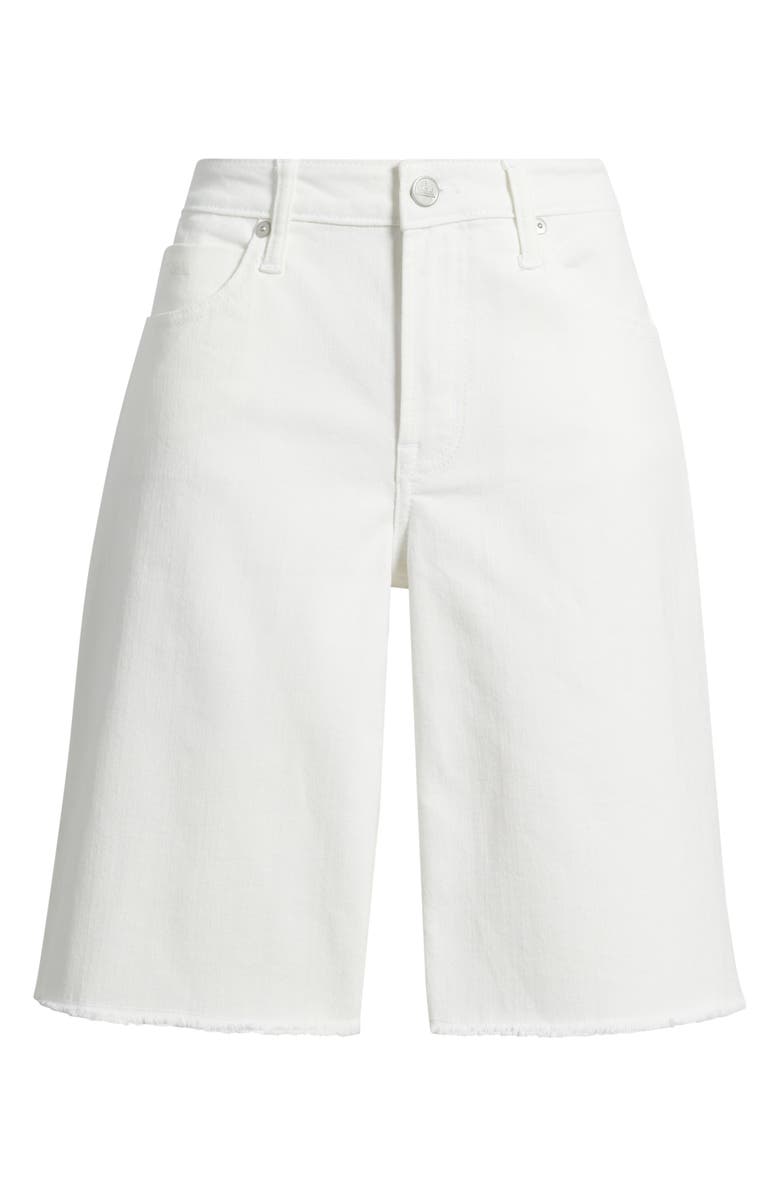 CITY BLUES Frayed Denim Bermuda Shorts, Main, color, Ivory