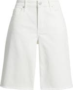 CITY BLUES Frayed Denim Bermuda Shorts