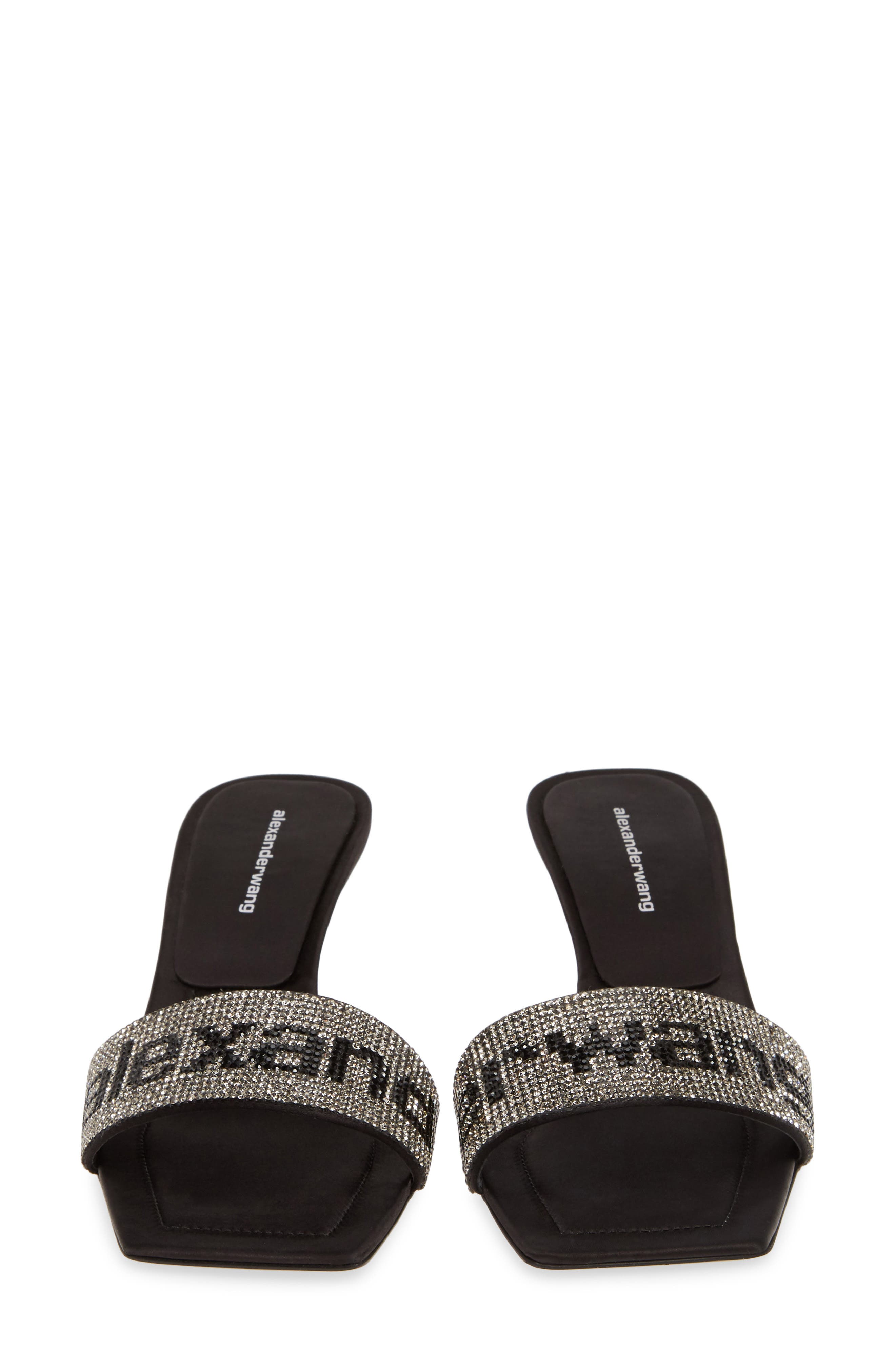 Alexander Wang Jessie Crystal Kitten Heel Sandal, Main, color, 