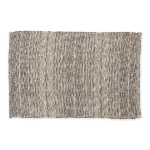 Rustic Stripe Recycled Fiber Reversible Area Rug 2x3'