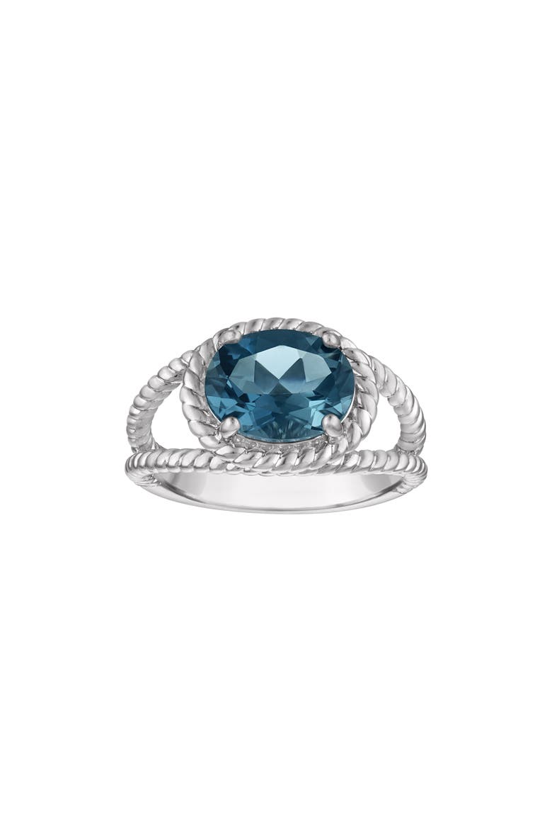 London Blue Topaz Rope Ring, Main, color, BLUE TOPAZ