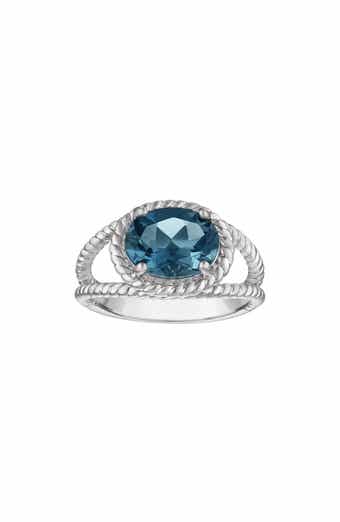 London Blue Topaz Rope Ring