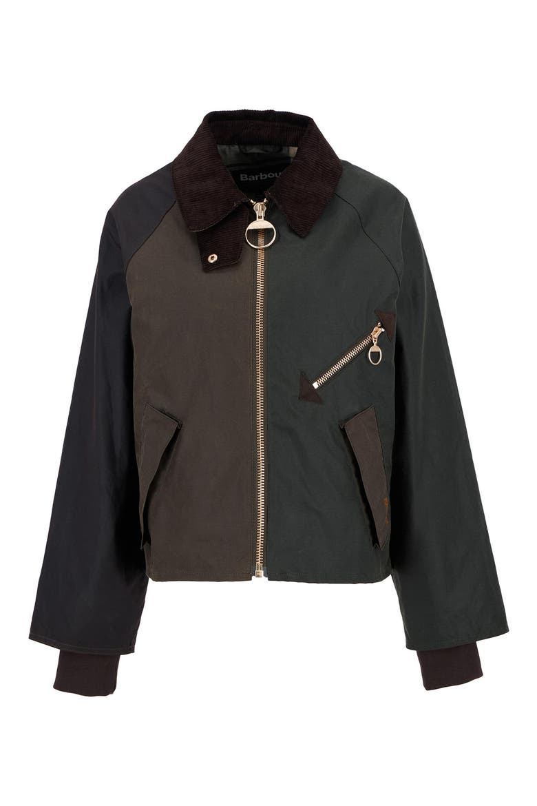 Arlene Water Repellent Waxed Jacket, Alternate, color, BEECH/ANCIENT TARTAN