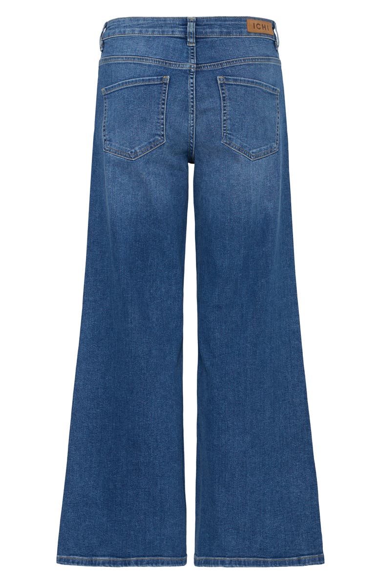 ICHI High Waist Wide Leg Jeans, Alternate, color, Medium Blue