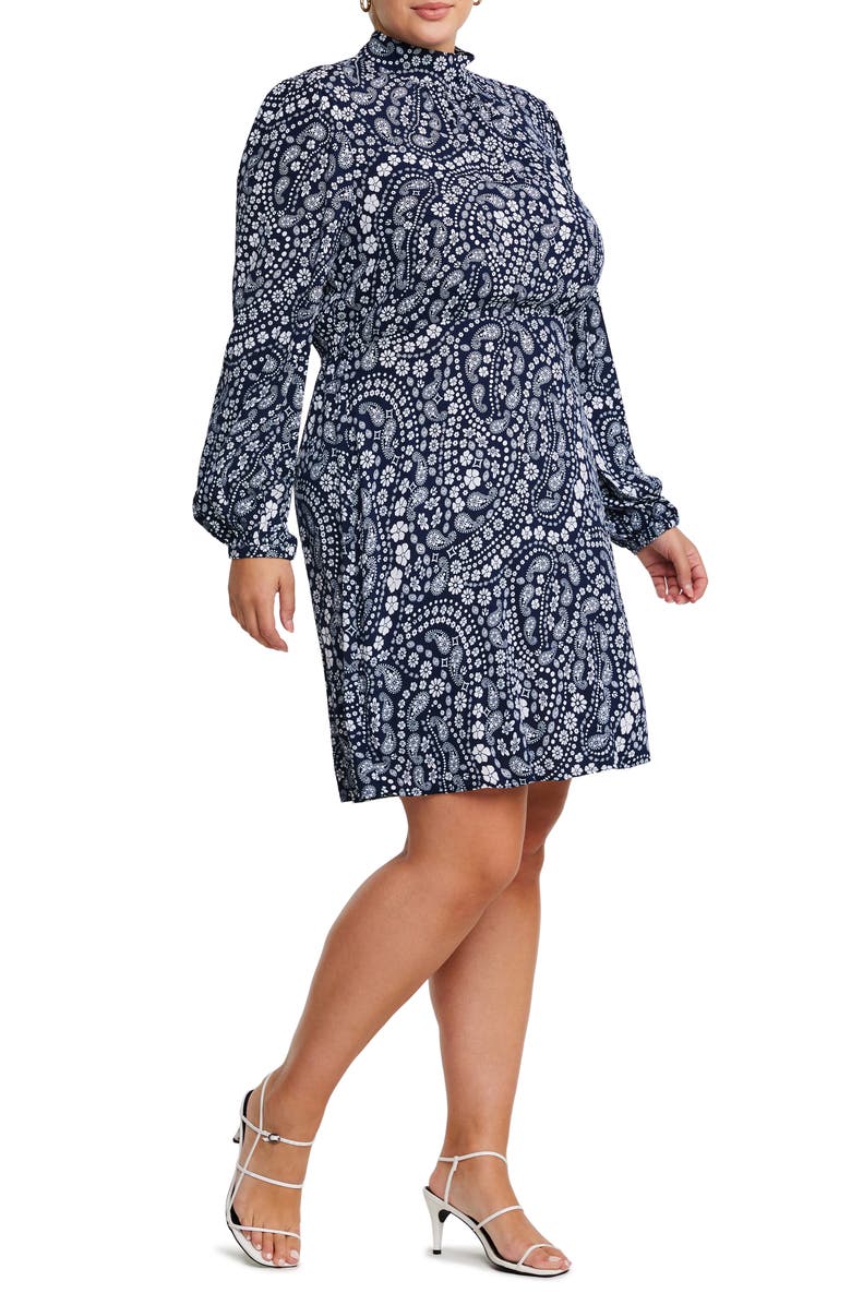 Estelle Robin Paisley Long Sleeve Dress, Alternate, color,