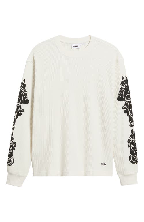 Obey Goblin Long Sleeve Thermal T-shirt In Neutral