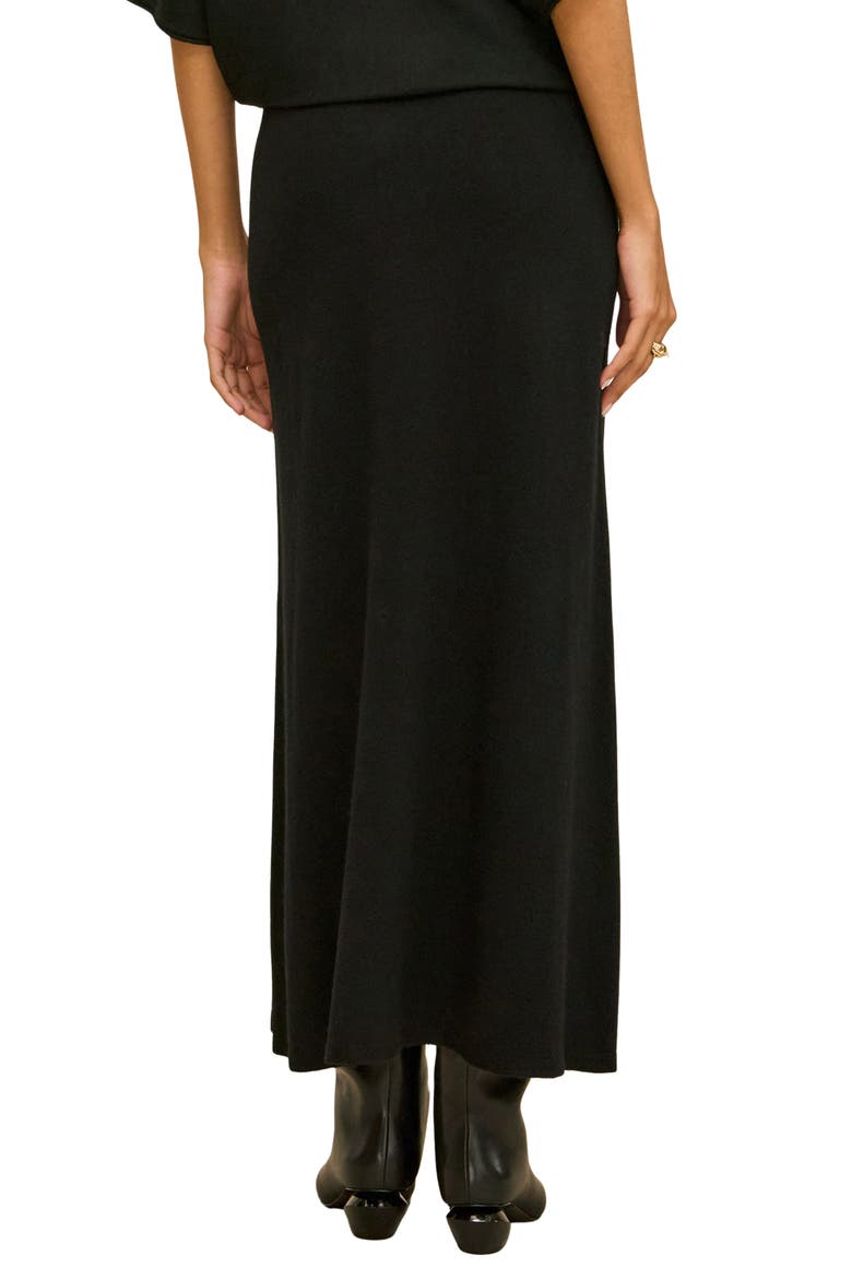 Infinity Merino Wool & Cashmere Blend Maxi Skirt, Alternate, color, BLACK