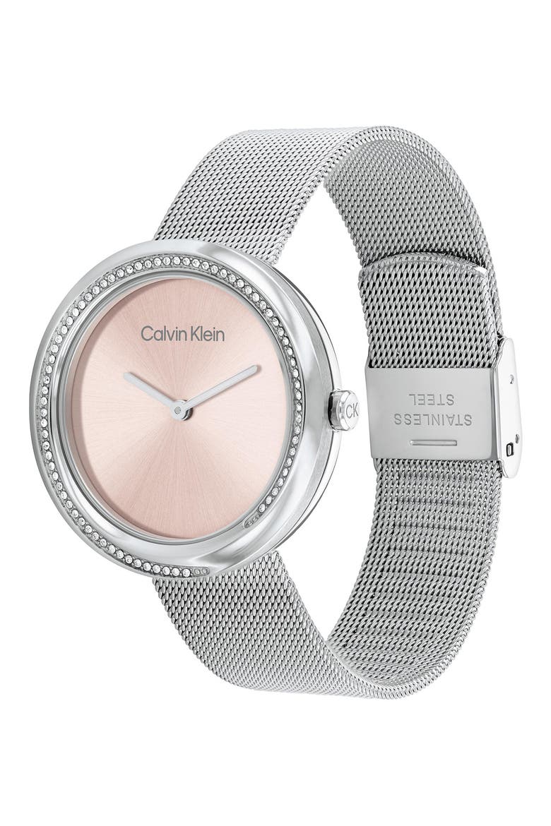 Mesh Strap Watch, 34mm, Alternate, color, BLUSH