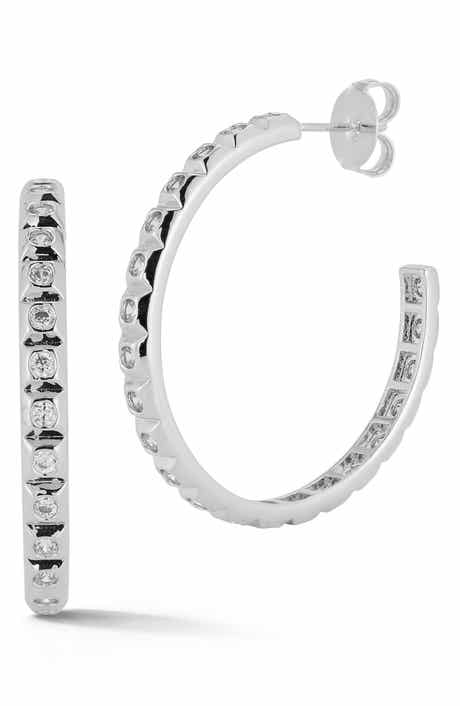 GLAZE JEWELRY Cubic Zirconia Hoop Earrings