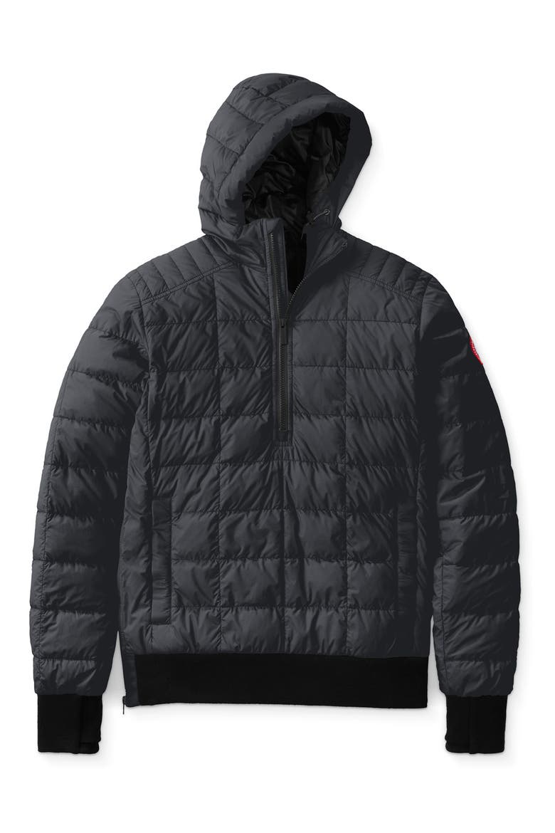 Wilmington Packable 675 Fill Power Down Pullover Jacket, Main, color, BLACK