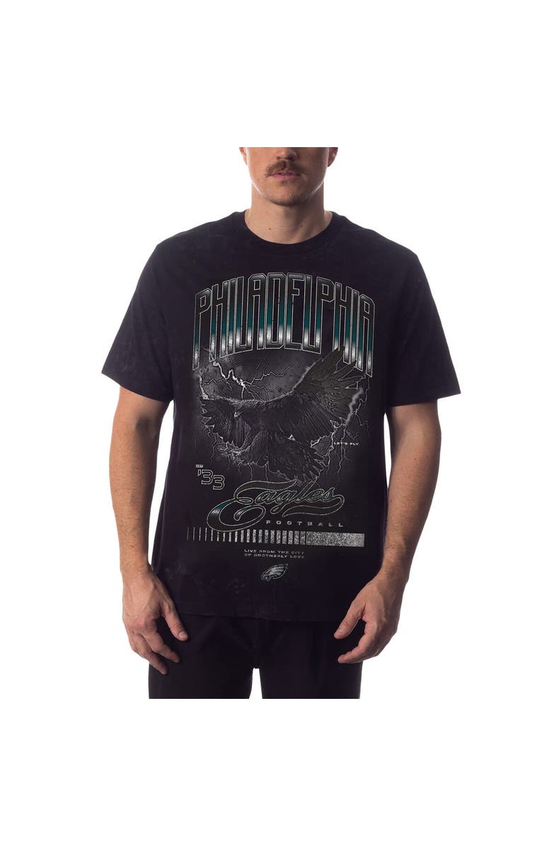 THE WILD COLLECTIVE Unisex The Wild Collective Black Philadelphia Eagles Tour Band T-Shirt, Main, color, Black
