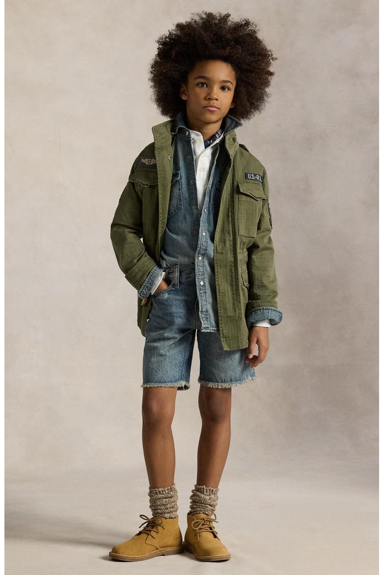 Kids' Cutoff Denim Shorts, Alternate, color, FALCON