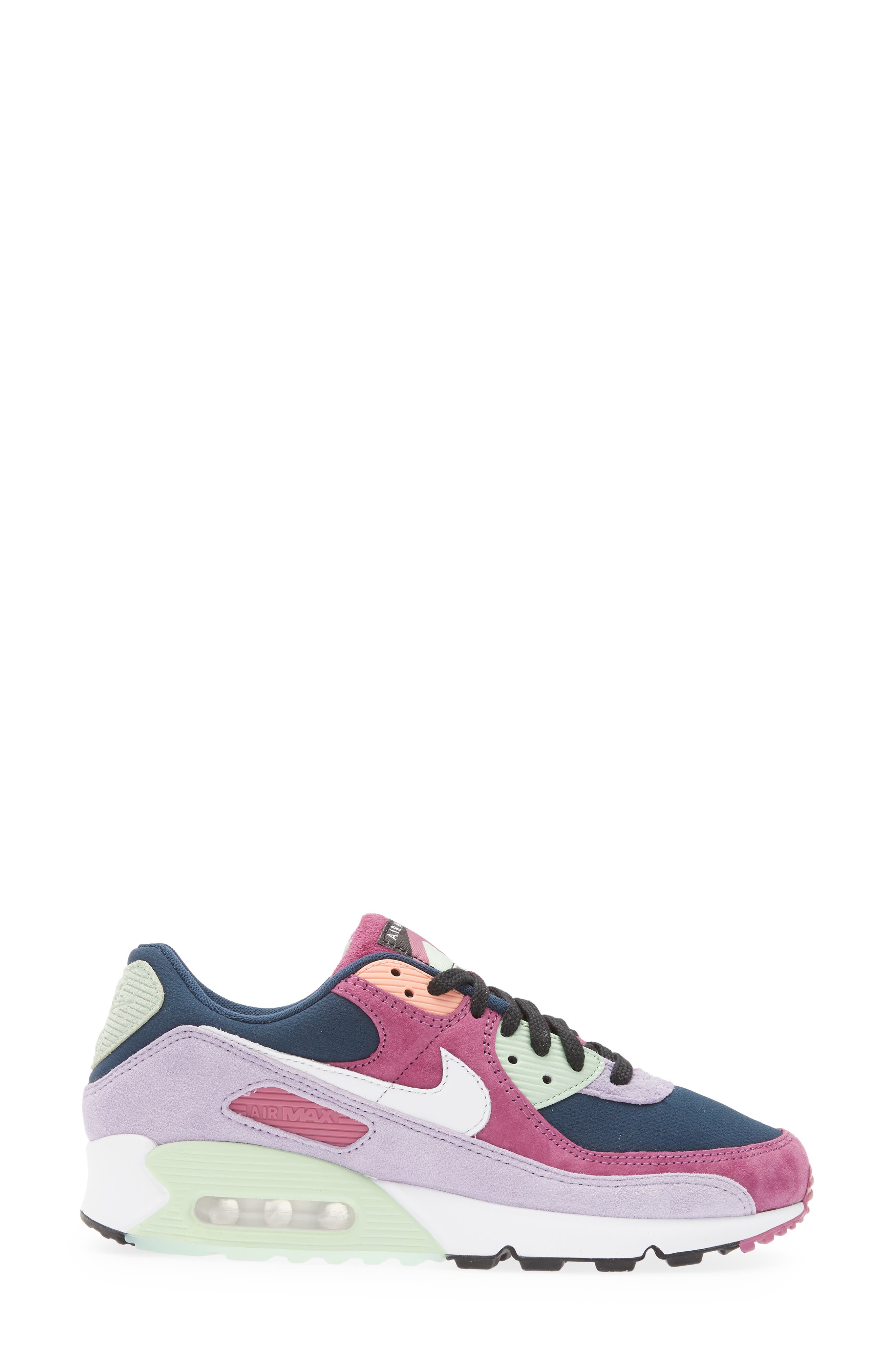 Air Max 90 NRG Sneaker, Alternate, color, LIGHT BORDEAUX/ WHITE/ NAVY
