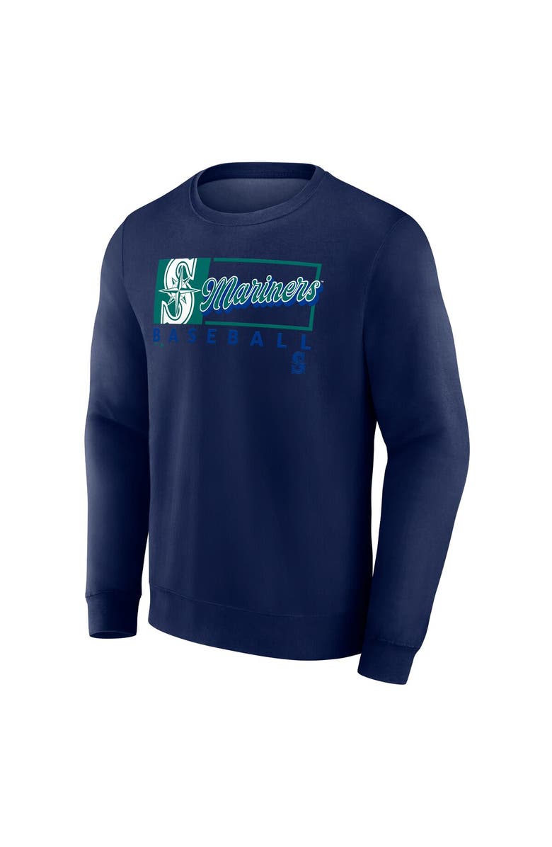 FANATICS Men's Fanatics Navy Seattle Mariners Focus Fleece Pullover Sweatshirt, Alternate, color, Navy