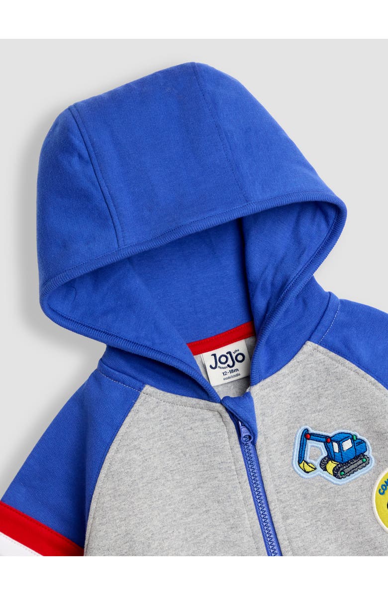 JOJO MAMAN BEBE Kids' Racing Hoodie & Jogger Pants, Alternate, color, Marl Grey