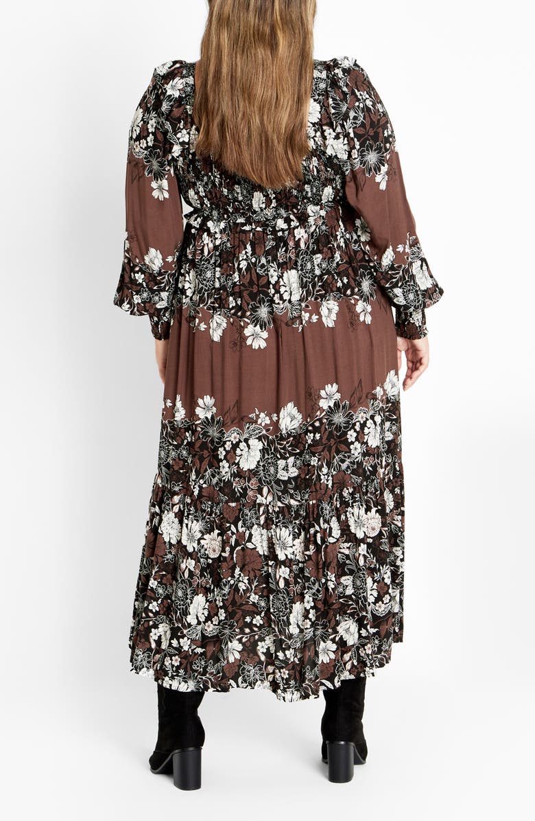 City Chic Hattie Floral Print Long Sleeve Maxi Dress, Alternate, color, Floral