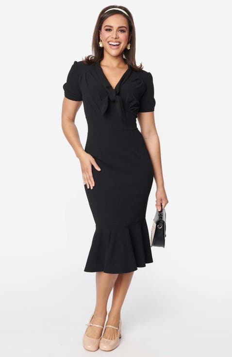 Knit Holloway Peplum Wiggle Dress