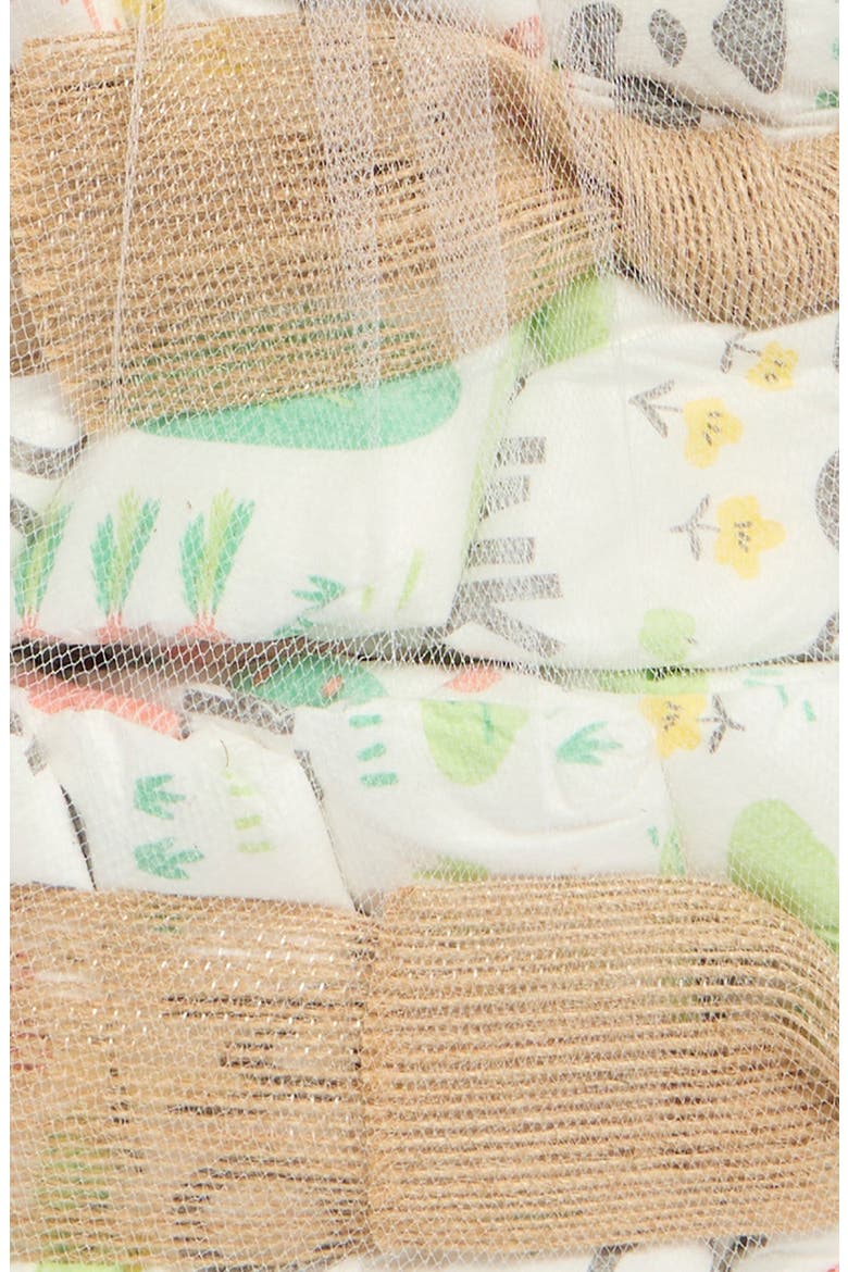 Barnyard Babies Diaper Cake, Alternate, color, WHITE MULTI