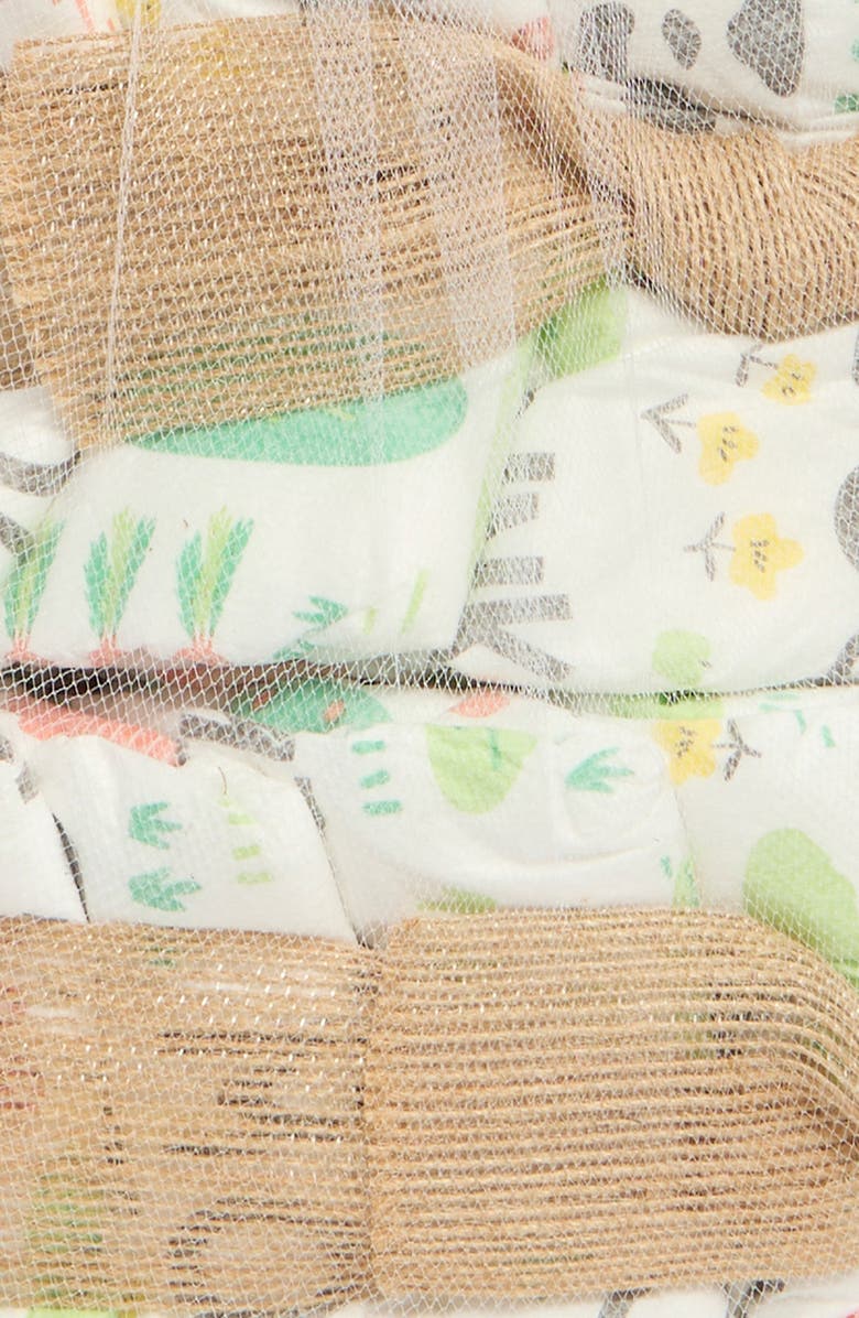 The Honest Company Barnyard Babies Diaper Cake, Alternate, color, White Multi