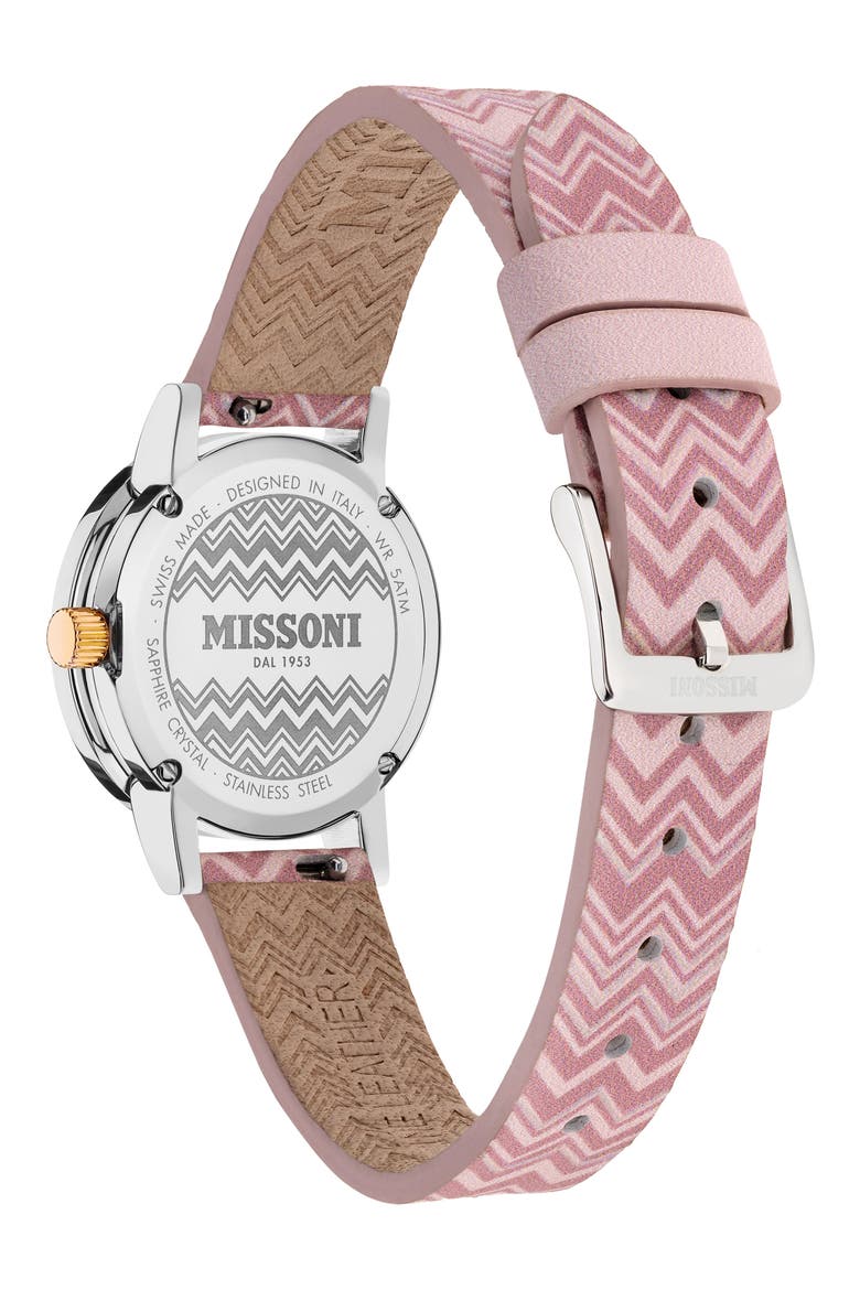 Estate Leather Strap Watch, 27mm, Alternate, color, STAINLESS STEEL