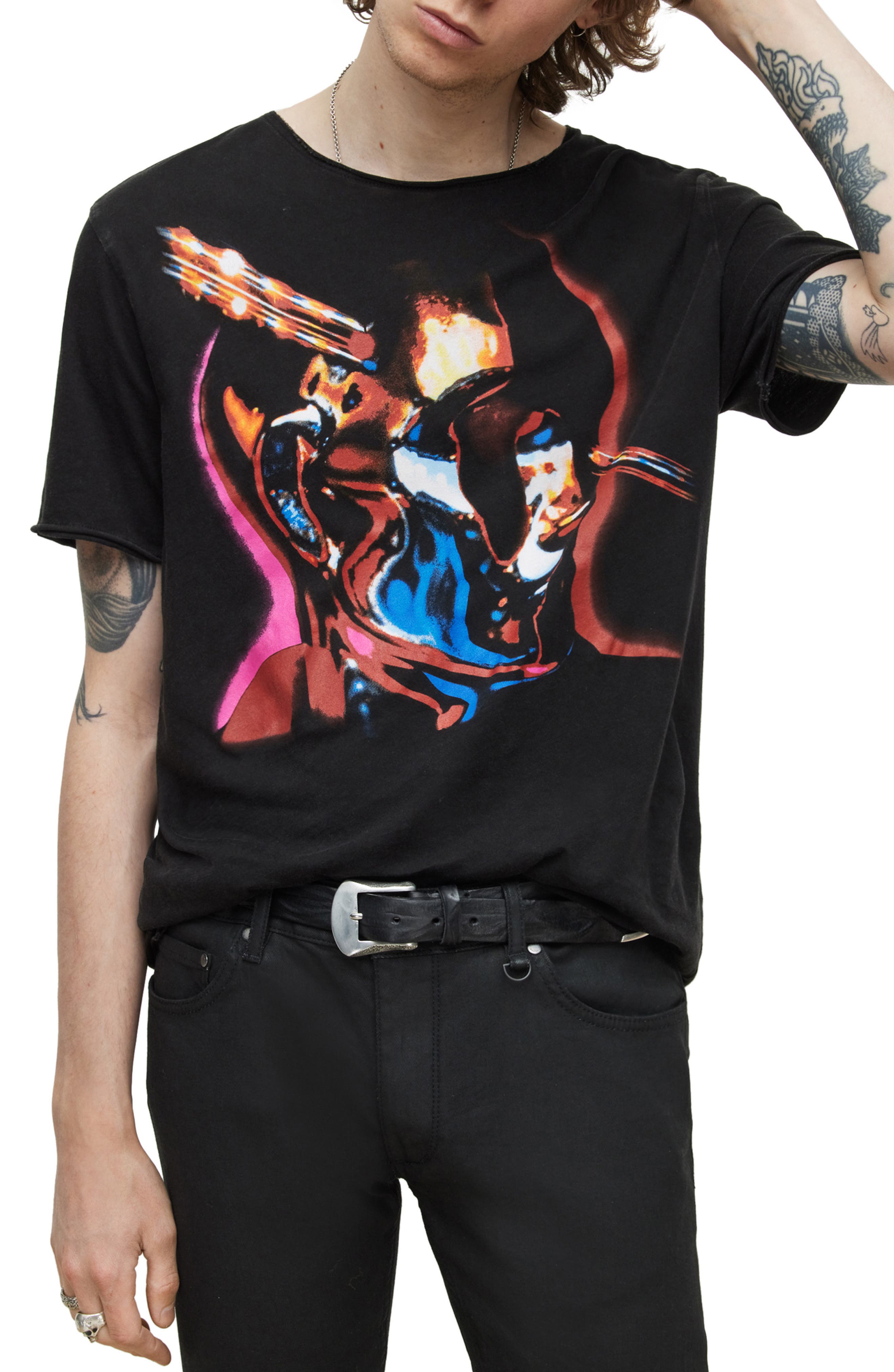 John Varvatos Judas Priest Raw Edge Cotton Graphic Tee (Men ...