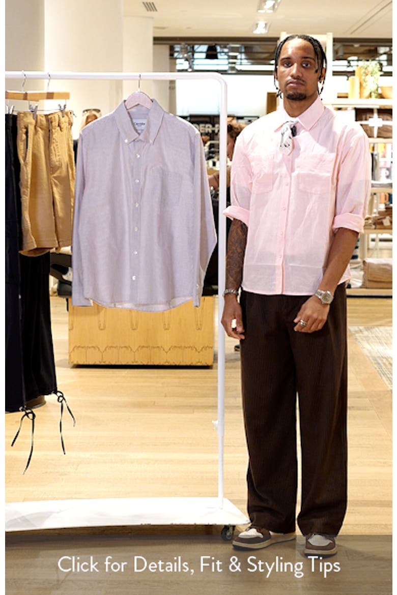 Stripe Cotton Button-Down Oxford Shirt video