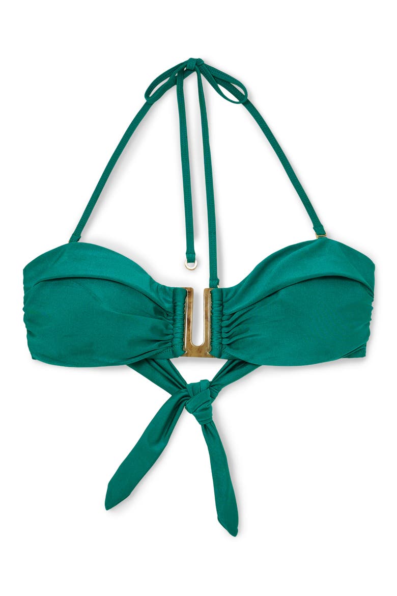 Carina Bandeau Bikini Top, Alternate, color, TEAL BLUE